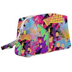 Psychedelic Geometry Wristlet Pouch Bag (large) by Filthyphil