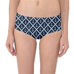 Anchors  Mid-waist Bikini Bottoms