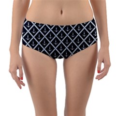 Anchors  Reversible Mid-waist Bikini Bottoms