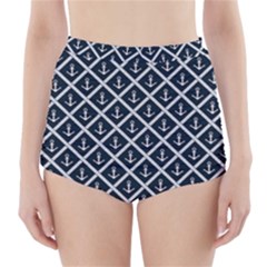 Anchors  High-waisted Bikini Bottoms