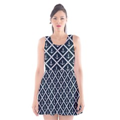 Anchors  Scoop Neck Skater Dress