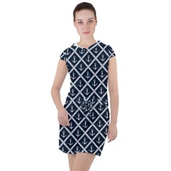 Anchors  Drawstring Hooded Dress