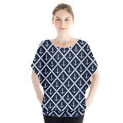 Anchors  Batwing Chiffon Blouse