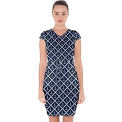 Anchors  Capsleeve Drawstring Dress 