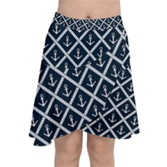 Anchors  Chiffon Wrap Front Skirt by Sobalvarro