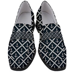Anchors  Women s Chunky Heel Loafers by Sobalvarro