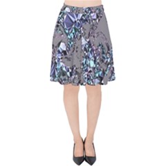 Crystal Puke Velvet High Waist Skirt