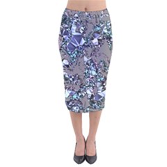 Crystal Puke Velvet Midi Pencil Skirt by MRNStudios