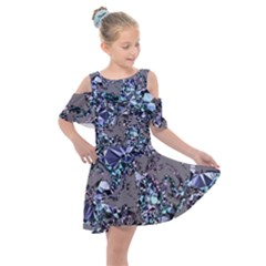 Crystal Puke Kids  Shoulder Cutout Chiffon Dress by MRNStudios