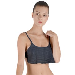 Black Crocodile Skin Layered Top Bikini Top 