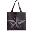 Star Grey Zipper Grocery Tote Bag View1