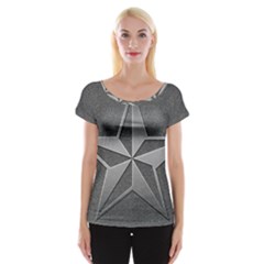 Star Grey Cap Sleeve Top