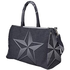 Star Grey Duffel Travel Bag by HermanTelo