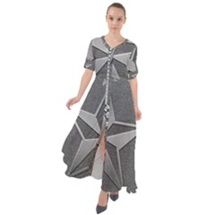 Star Grey Waist Tie Boho Maxi Dress