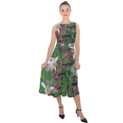 Illustrations Color Cat Flower Abstract Textures Midi Tie-back Chiffon Dress by Alisyart