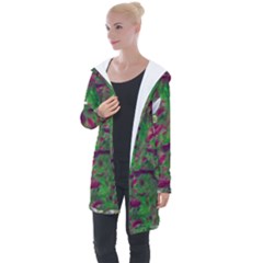 Illustrations Color Cat Flower Abstract Textures Longline Hooded Cardigan by Alisyart