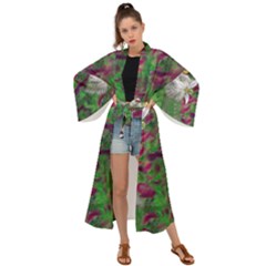 Illustrations Color Cat Flower Abstract Textures Maxi Kimono