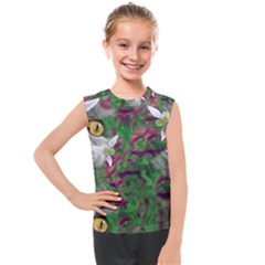 Illustrations Color Cat Flower Abstract Textures Kids  Mesh Tank Top by Alisyart