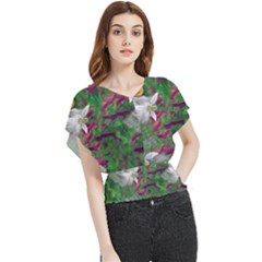 Illustrations Color Cat Flower Abstract Textures Butterfly Chiffon Blouse