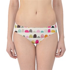 Scandinavian Folk Art Rainbow Road Hipster Bikini Bottoms