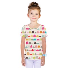 Scandinavian Folk Art Rainbow Road Kids  One Piece Tee