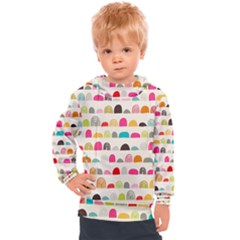 Scandinavian Folk Art Rainbow Road Kids  Hooded Pullover