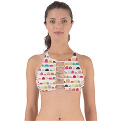 Scandinavian Folk Art Rainbow Road Perfectly Cut Out Bikini Top