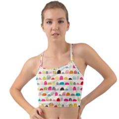 Scandinavian Folk Art Rainbow Road Mini Tank Bikini Top