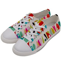 Scandinavian Folk Art Halfsies Women s Low Top Canvas Sneakers