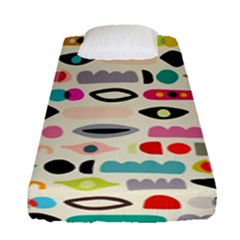 Scandinavian Folk Art Eye Spy Fitted Sheet (single Size) by andStretch