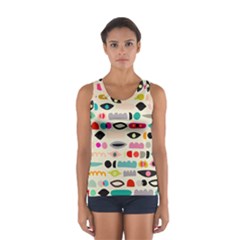 Scandinavian Folk Art Eye Spy Sport Tank Top 