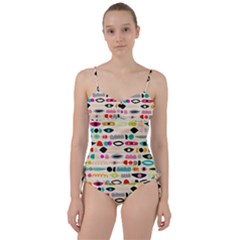 Scandinavian Folk Art Eye Spy Sweetheart Tankini Set