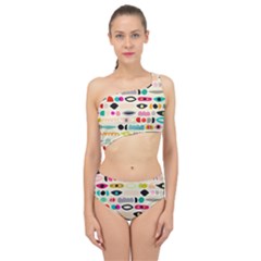 Scandinavian Folk Art Eye Spy Spliced Up Two Piece Swimsuit by andStretch