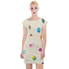 Dots, Spots, And Whatnot Cap Sleeve Bodycon Dress by andStretch