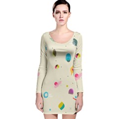Dots, Spots, And Whatnot Long Sleeve Velvet Bodycon Dress by andStretch