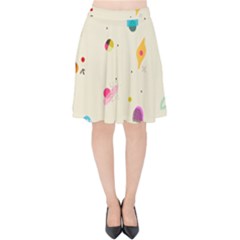 Dots, Spots, And Whatnot Velvet High Waist Skirt by andStretch