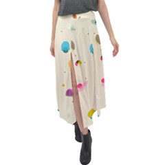 Dots, Spots, And Whatnot Velour Split Maxi Skirt by andStretch