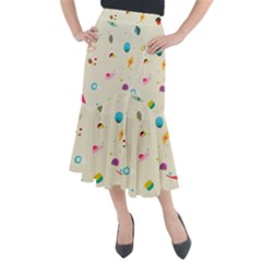 Dots, Spots, And Whatnot Midi Mermaid Skirt by andStretch