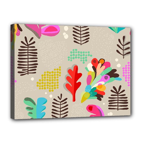 Scandinavian Foliage Fun Canvas 16  X 12  (stretched) by andStretch