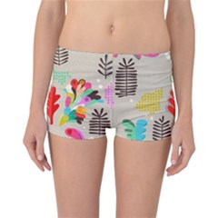 Scandinavian Foliage Fun Reversible Boyleg Bikini Bottoms by andStretch