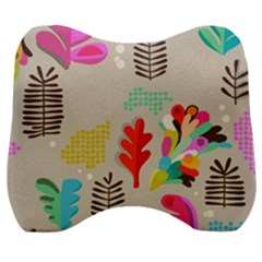 Scandinavian Foliage Fun Velour Head Support Cushion by andStretch