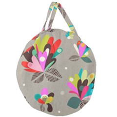 Scandinavian Flower Shower Giant Round Zipper Tote by andStretch