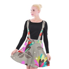 Scandinavian Flower Shower Suspender Skater Skirt by andStretch