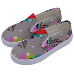 Scandinavian Flower Shower Kids  Canvas Slip Ons by andStretch