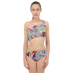 Scandinavian Flower Shower Spliced Up Two Piece Swimsuit by andStretch