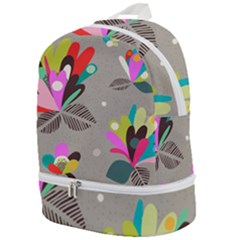 Scandinavian Flower Shower Zip Bottom Backpack