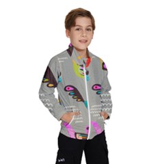 Scandinavian Birds Feather Weather Kids  Windbreaker