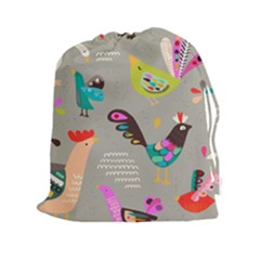 Scandinavian Birds Feather Weather Drawstring Pouch (2xl) by andStretch