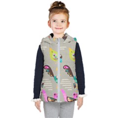 Scandinavian Birds Feather Weather Kids  Hooded Puffer Vest by andStretch