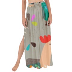 Scandinavian Birds Feather Weather Maxi Chiffon Tie-up Sarong by andStretch